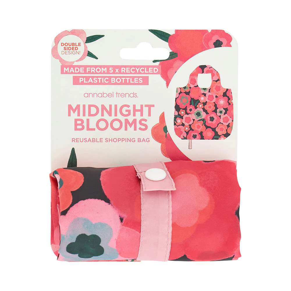 Shopping Tote - Midnight Blooms