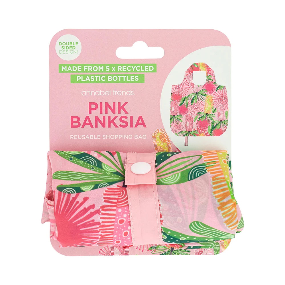 Shopping Tote - Pink Banksia