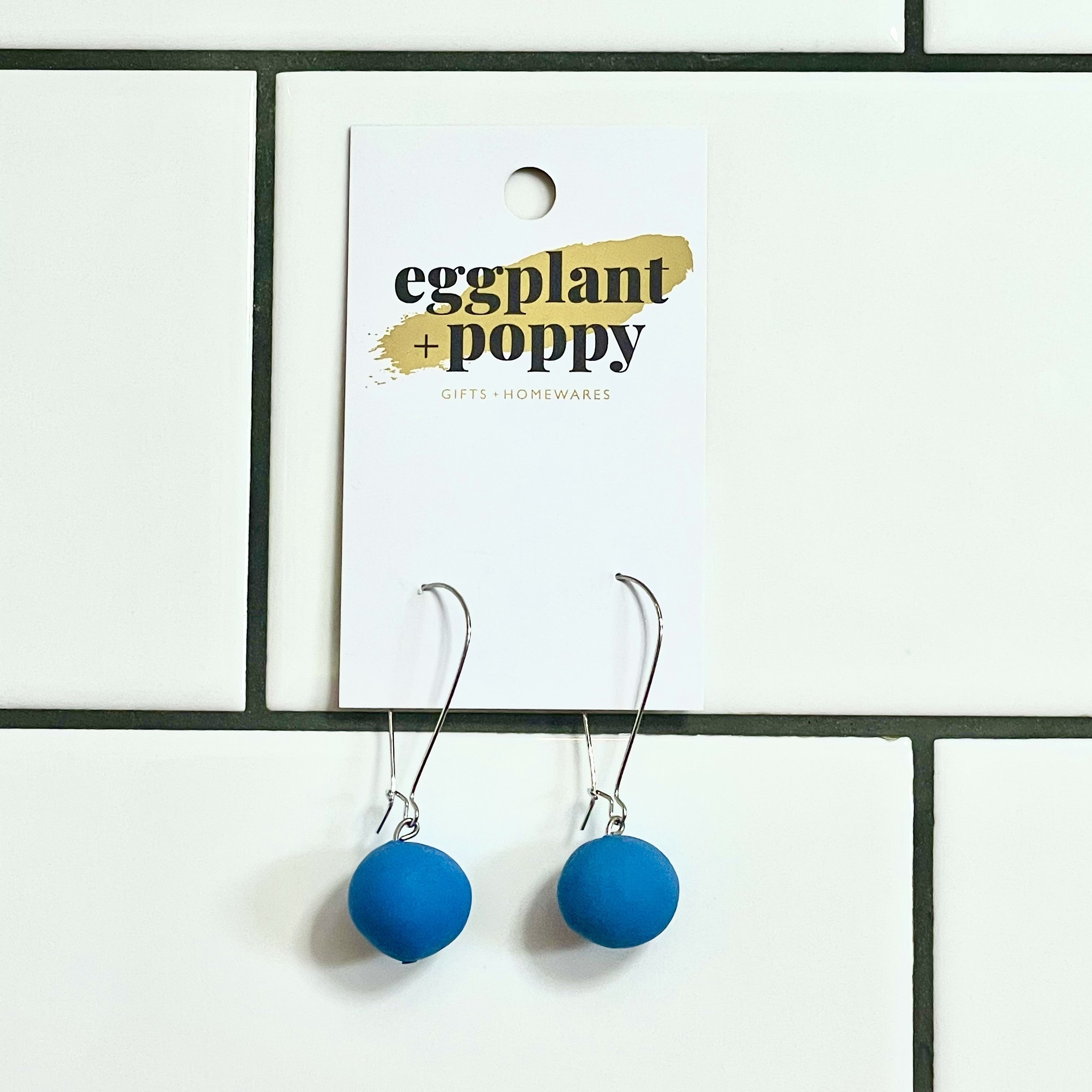 Candy Drop Earrings - Dusty Blue