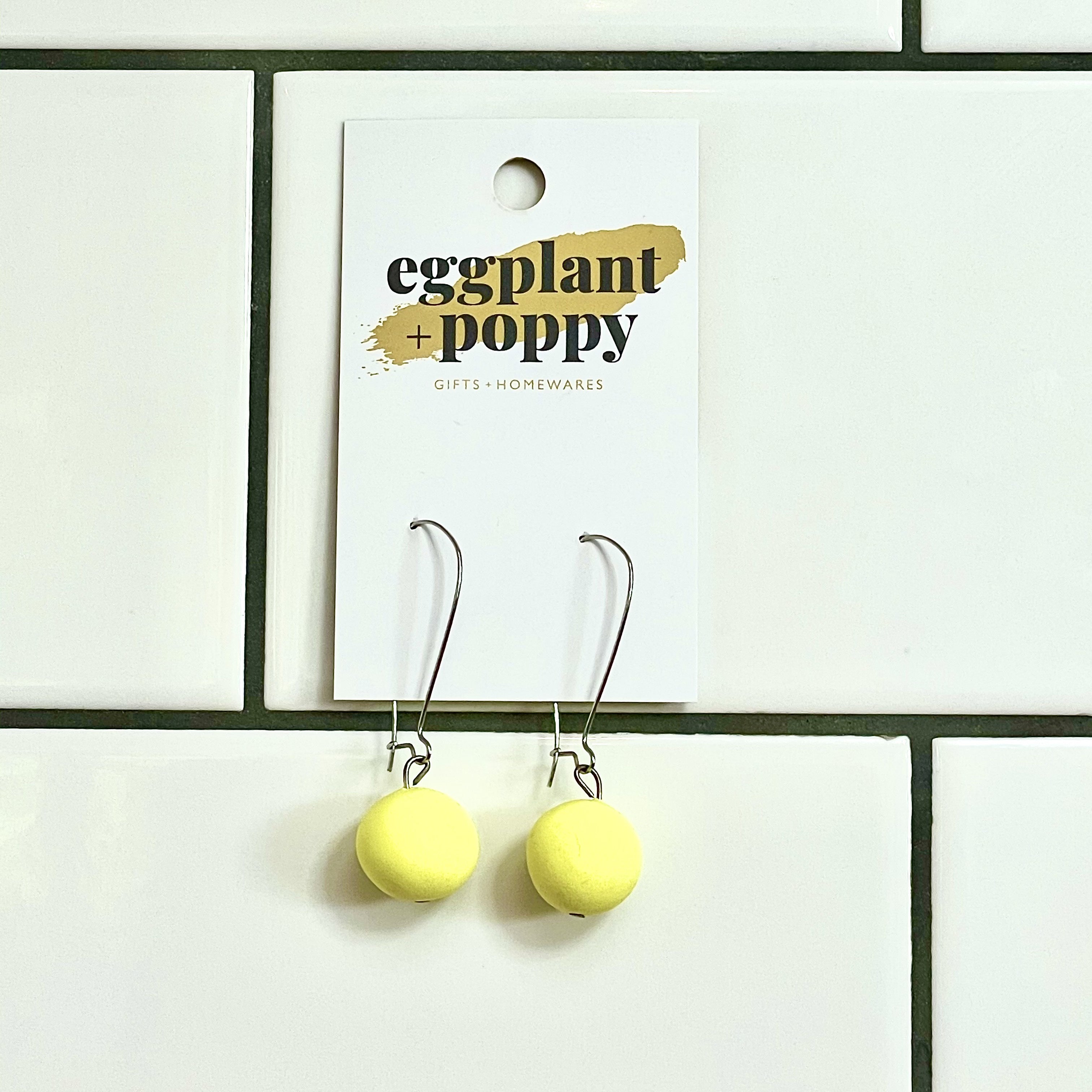Candy Drop Earrings - Fluorescent Yellow