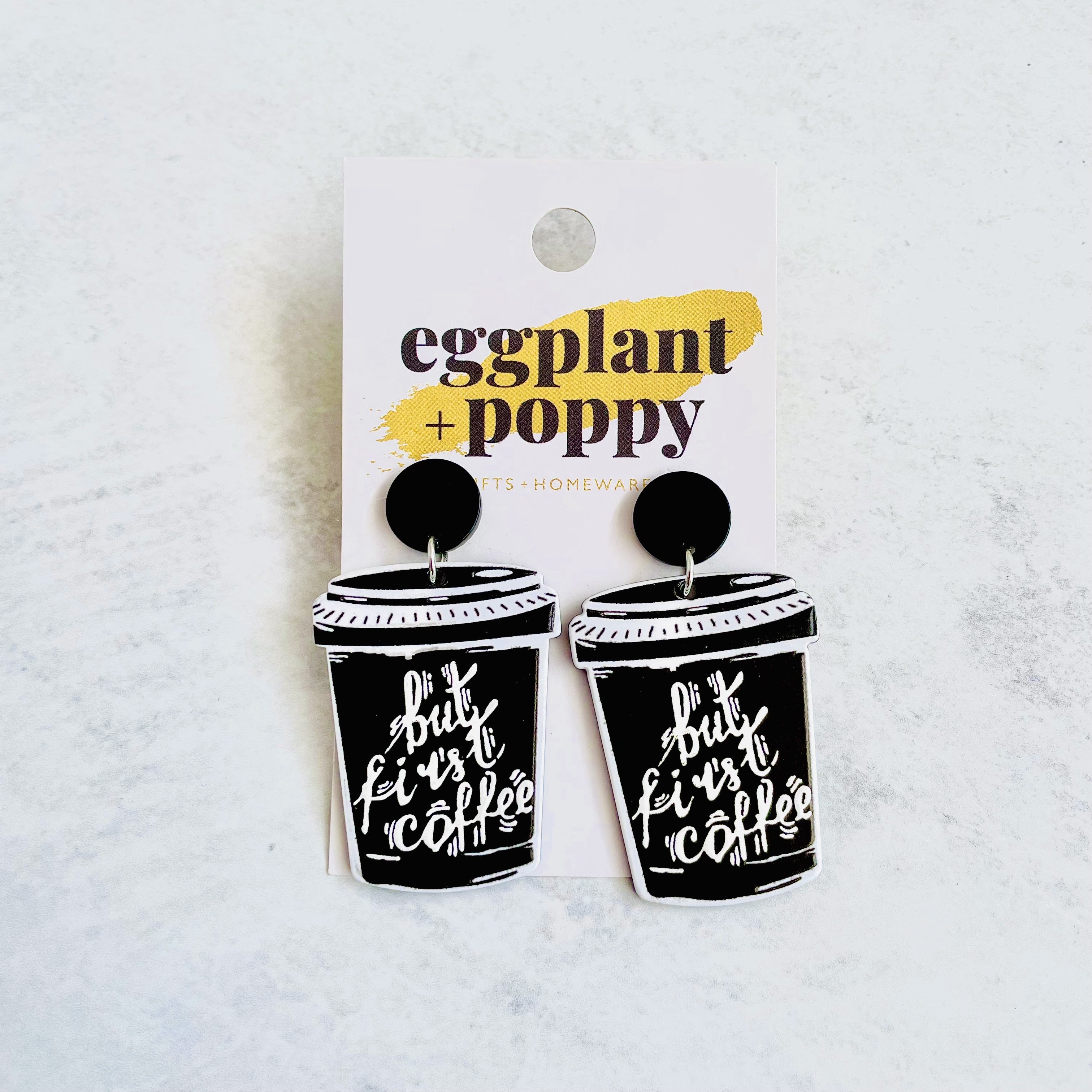 But First Coffee Earrings