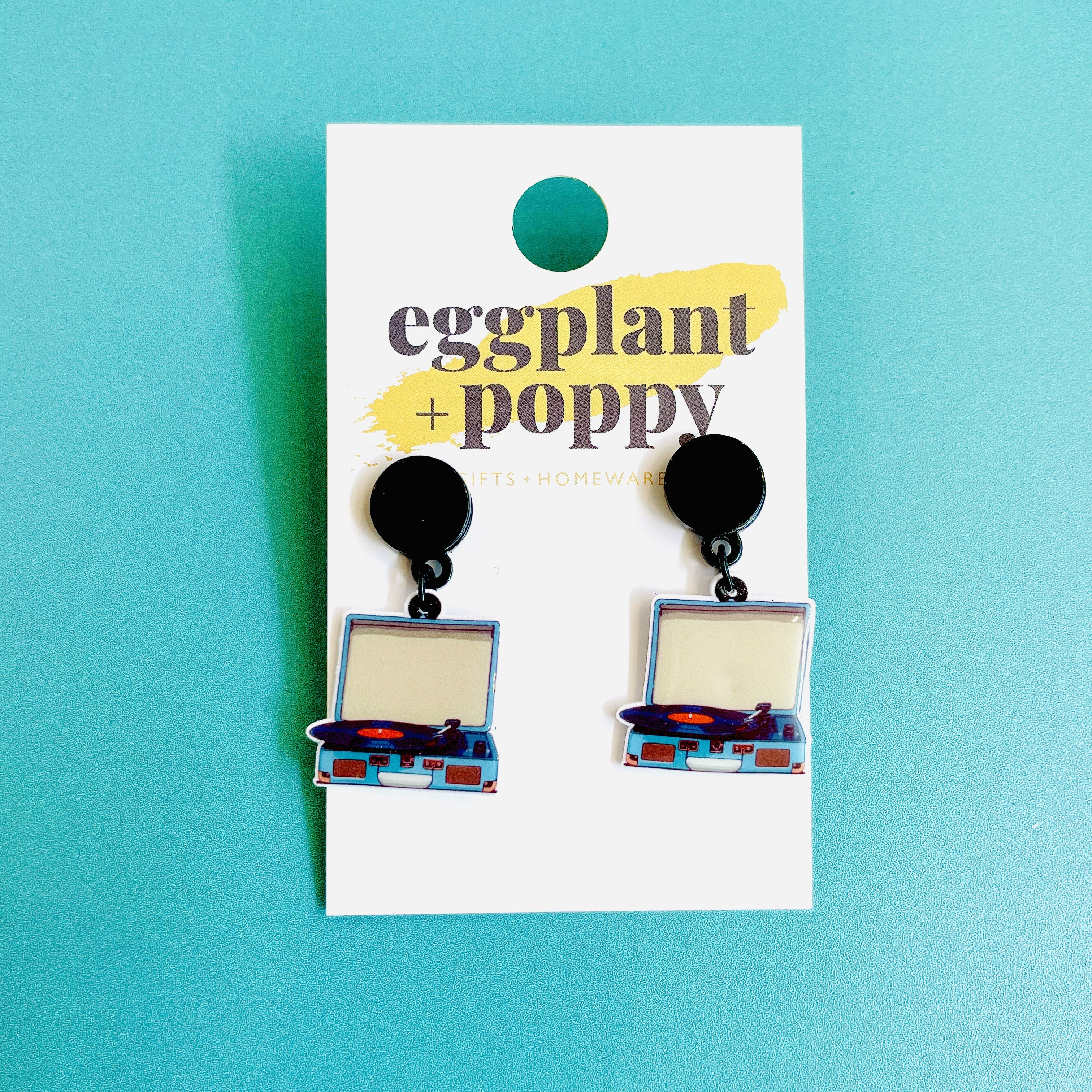 Record Player Earrings