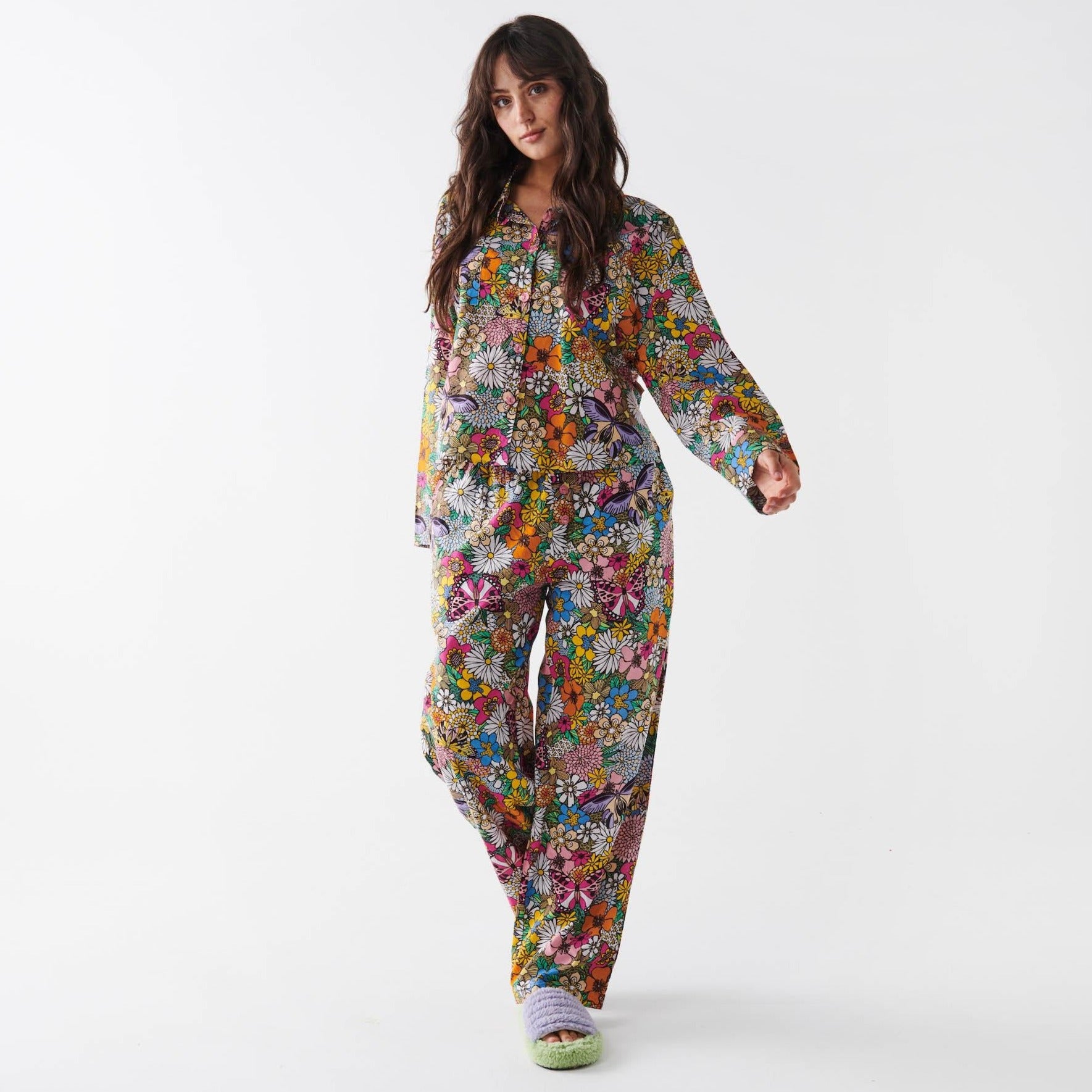 Pyjama Long Shirt & Pant Set - Bliss Floral
