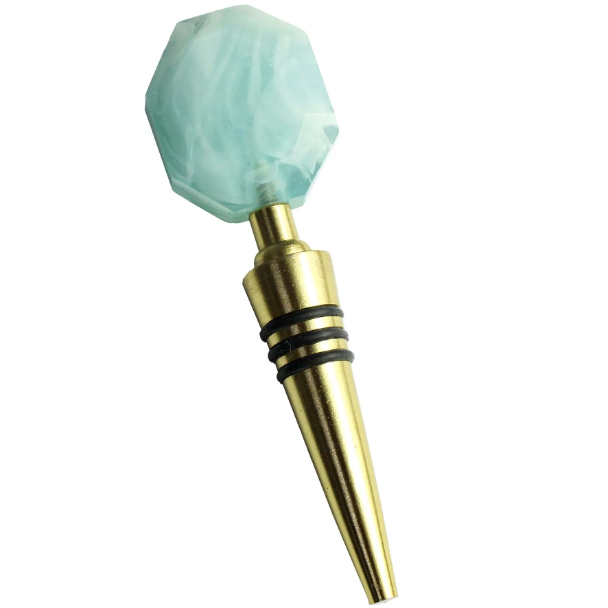 Bottle Stopper Blue Marble Eggplant & Poppy Unique + Quirky Gifts