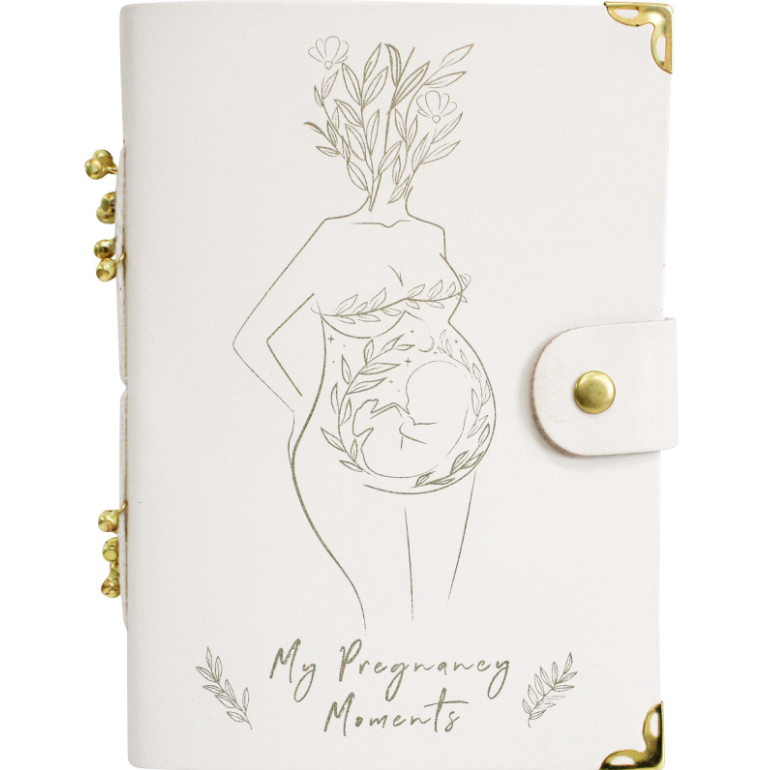 Leather Notebook - My Pregnancy Moments