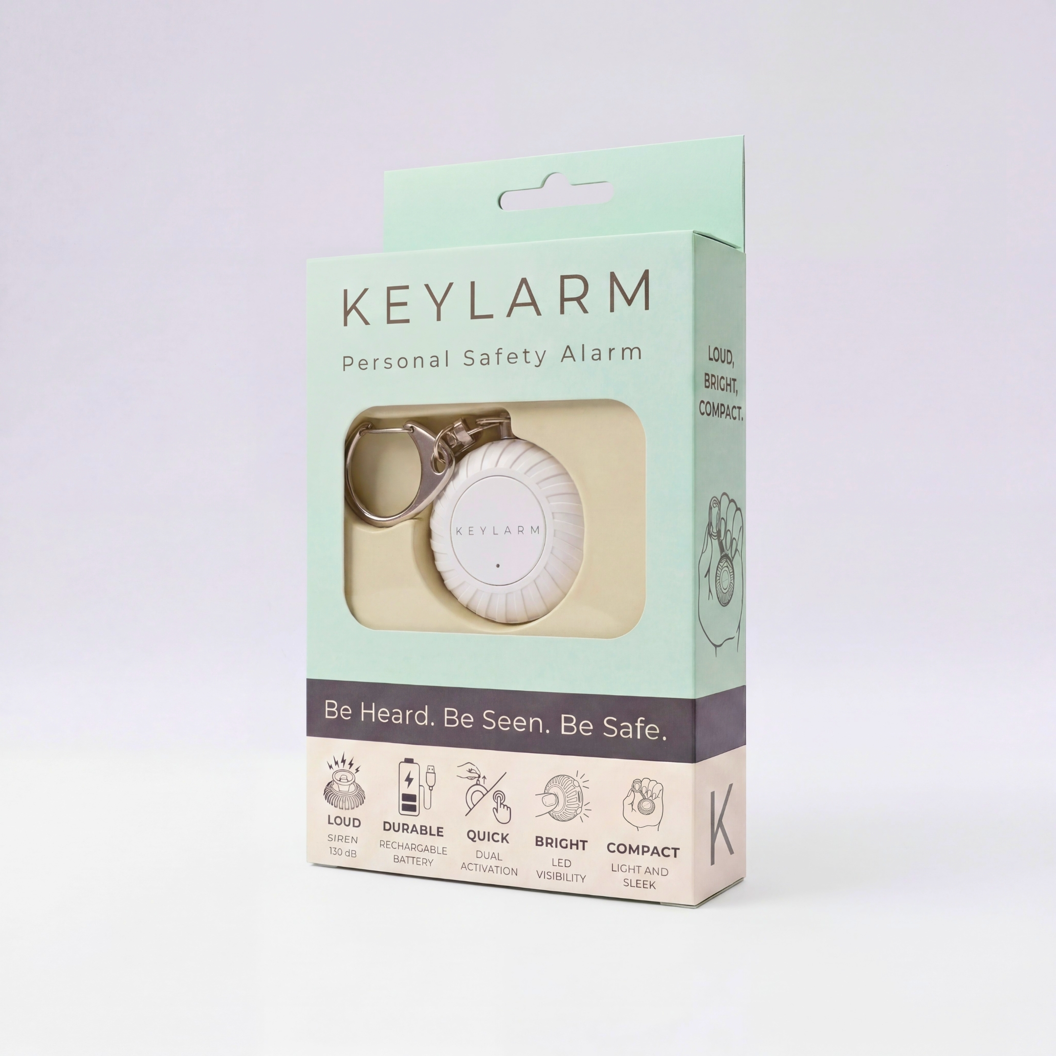 Keylarm Personal Safety Alarm and Light