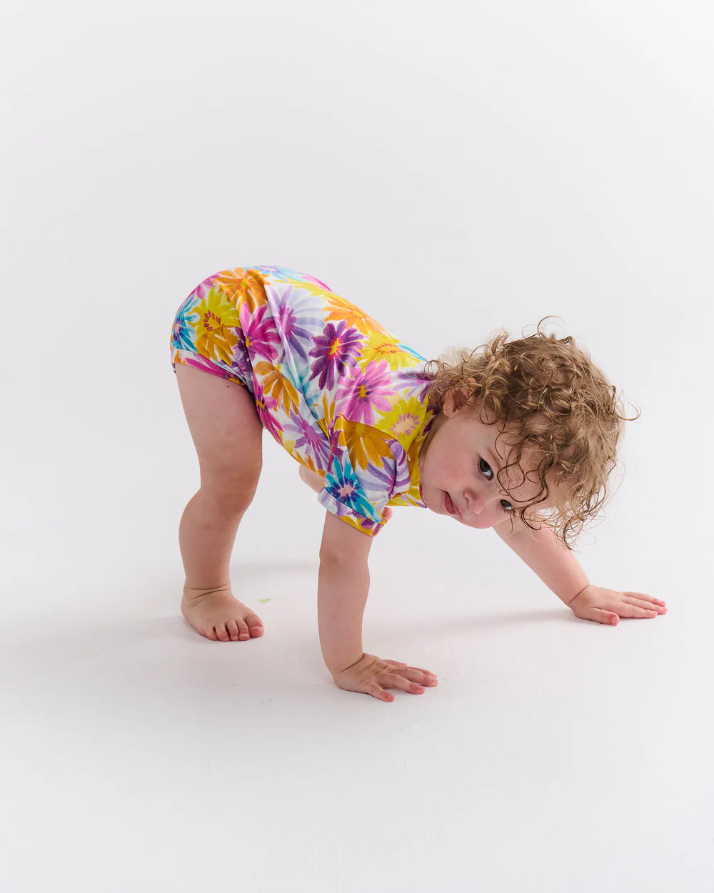 Baby Romper (Short Sleeve) - Petal Power