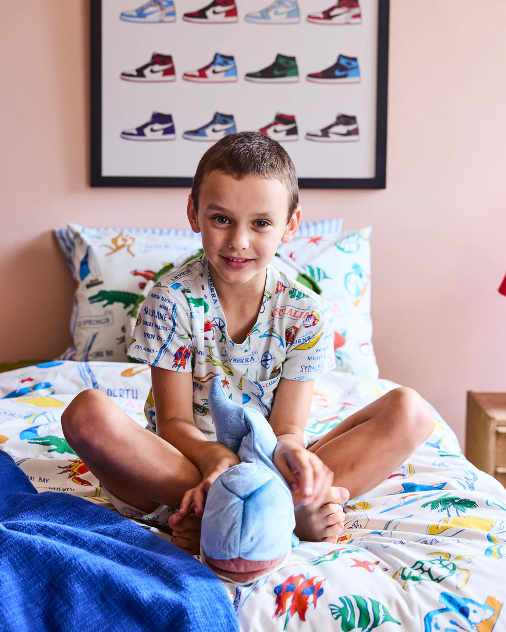 Kids Pyjama Tee & Short - Aussie Road Trip