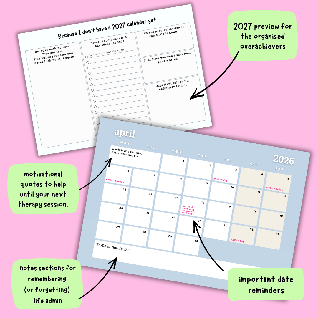 2026 Calendar - Classically Fucked