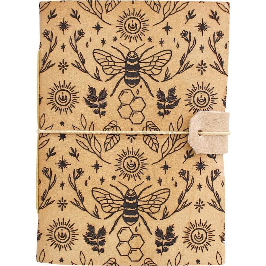 Leather Notebook - Spring Bee