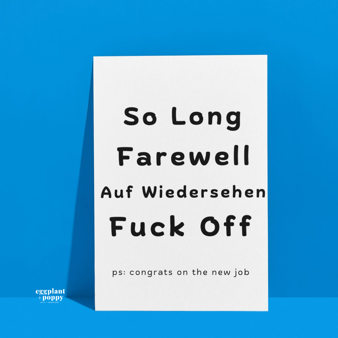 Card - Goodbye & Farewell