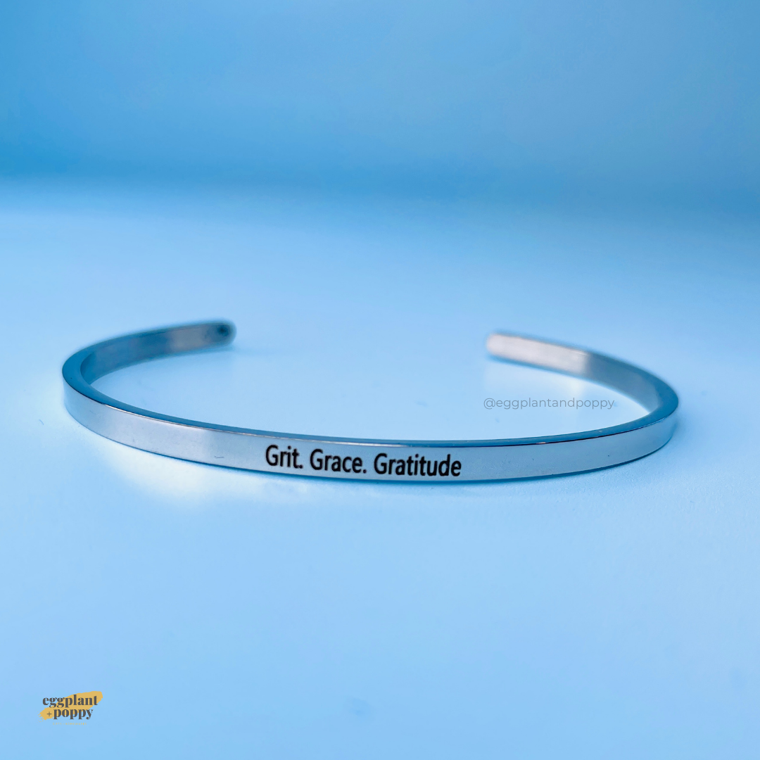 Band Bangle - Grit. Grace. Gratitude