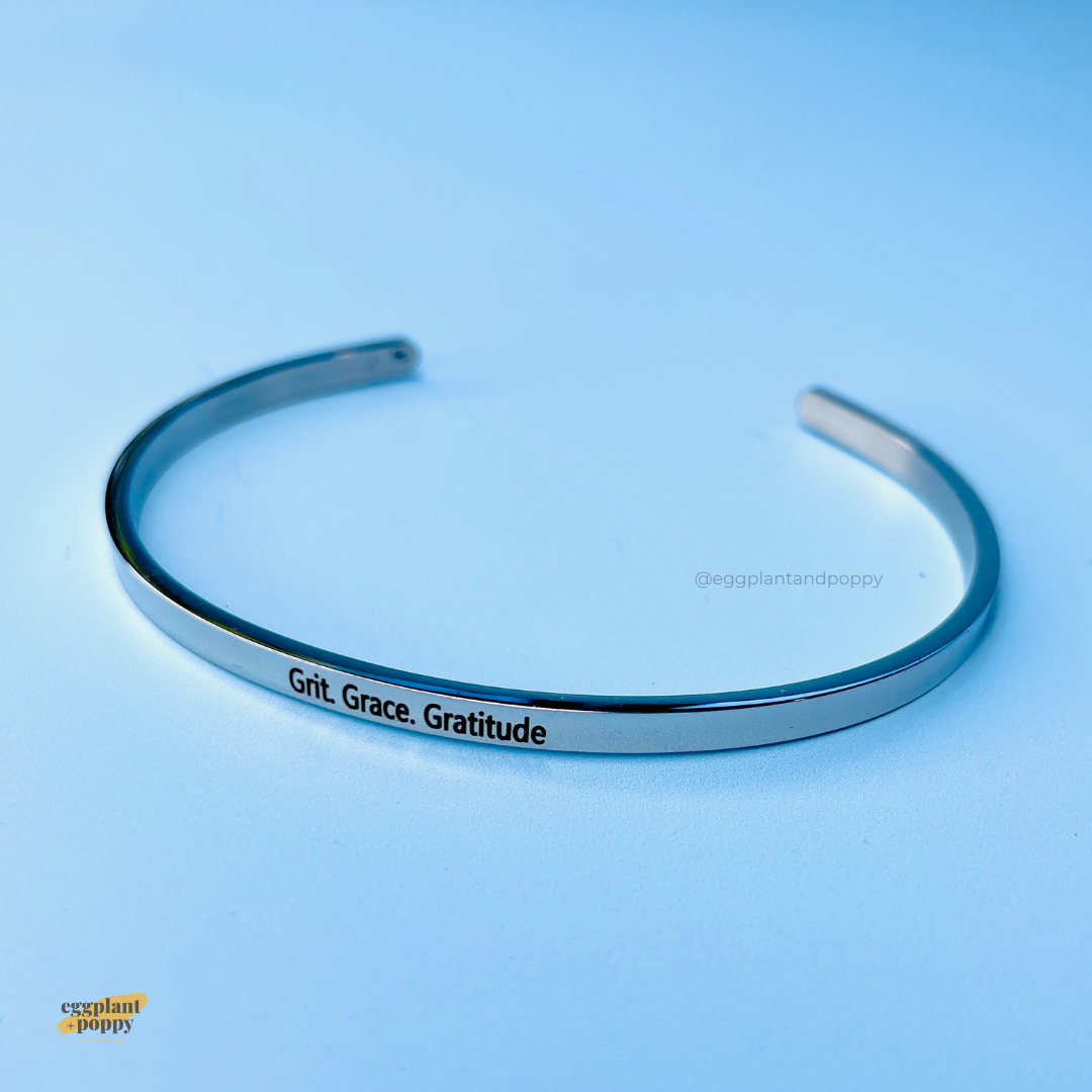 Band Bangle - Grit. Grace. Gratitude