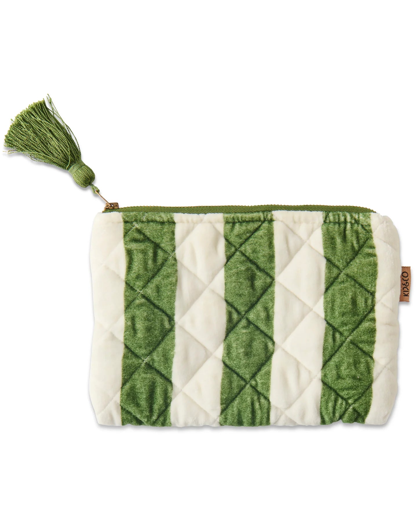 Velvet Cosmetics Purse - Moss Stripe