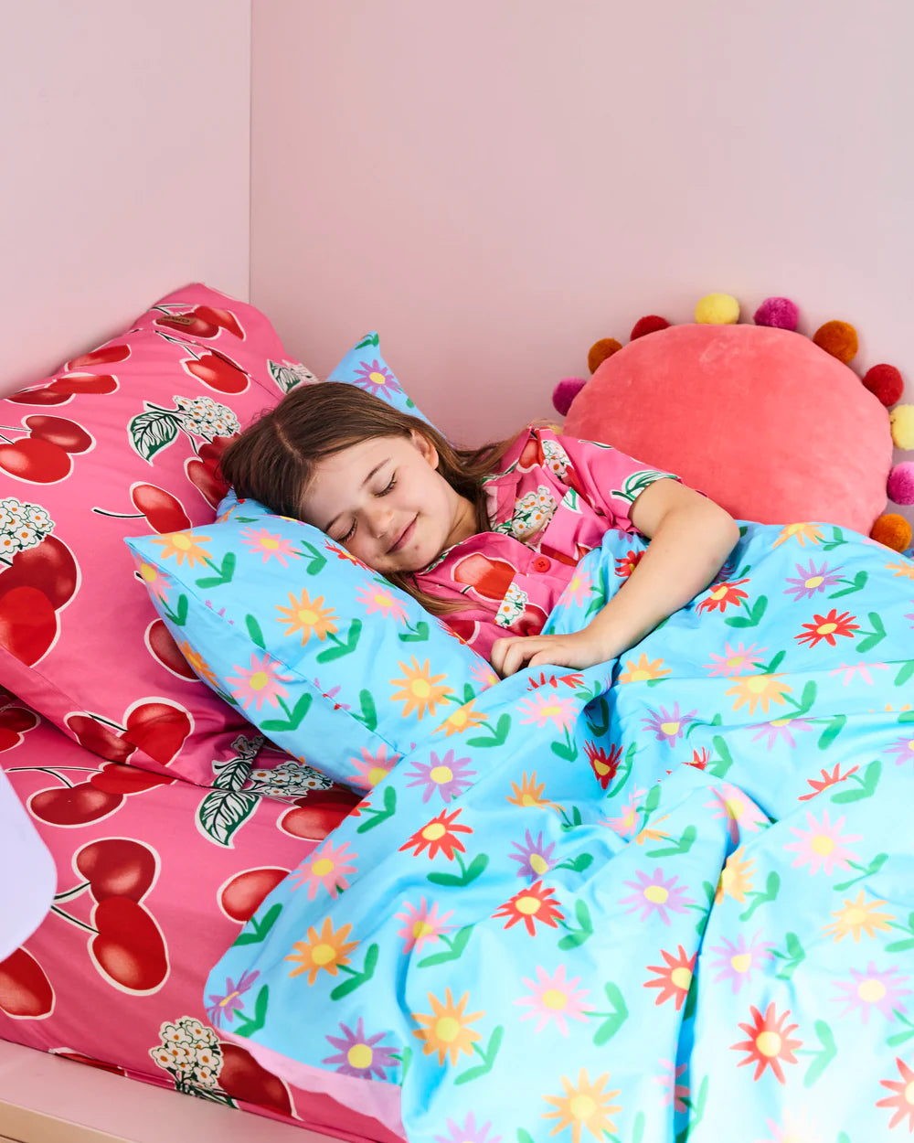 Kids Pyjama Shirt & Short - Cherry Blossom