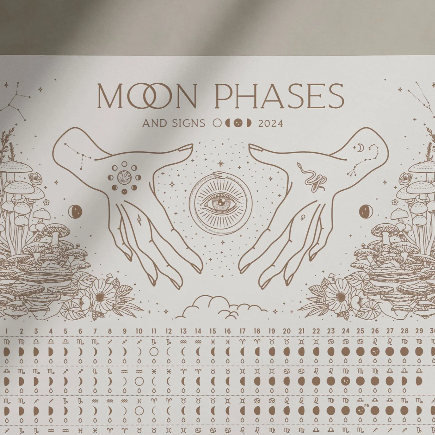2024 Moon Phases + Signs Calendar