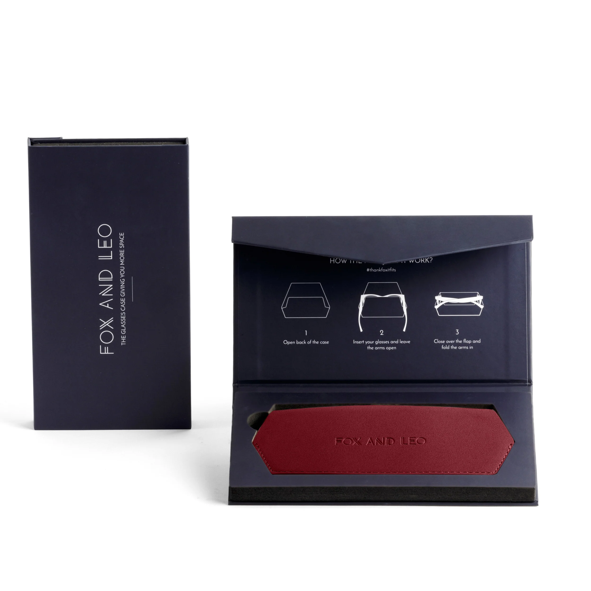 Glasses Case - Burgundy