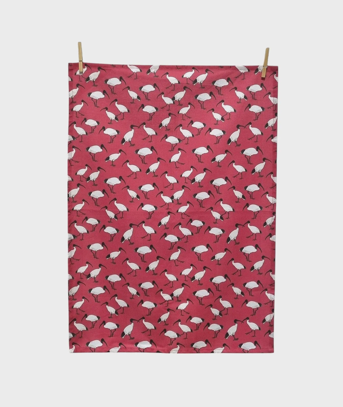 Australian Ibis Pattern Tea Towel