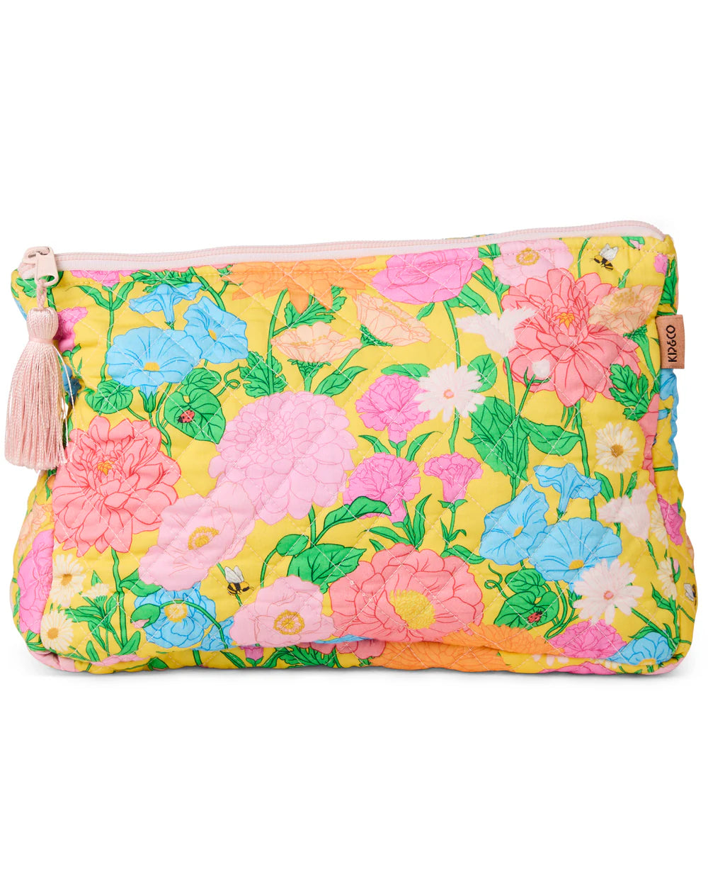 Quilted Toiletry Purse - Follow The Sun Yellow