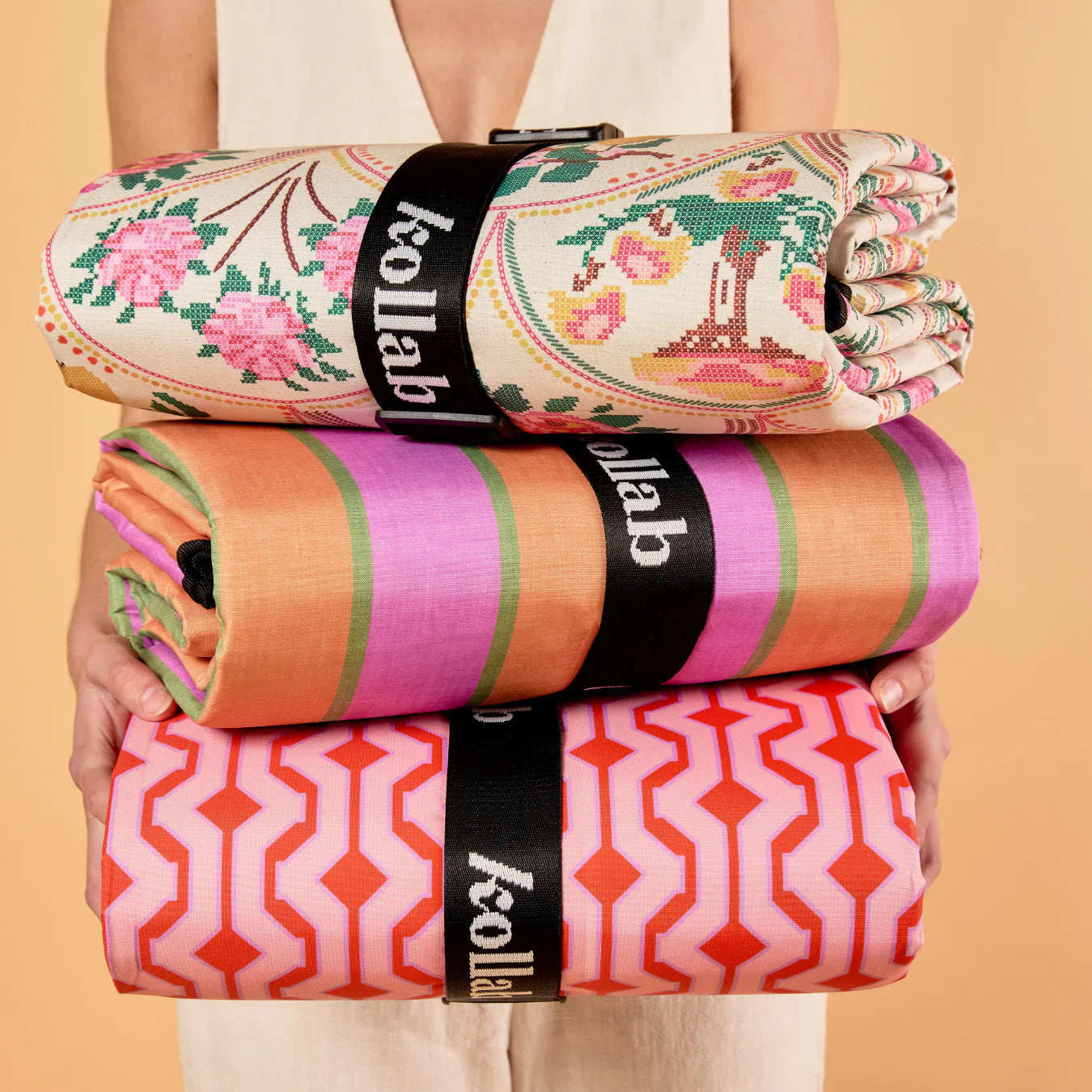 Picnic Mat - Cherry Zig Zag