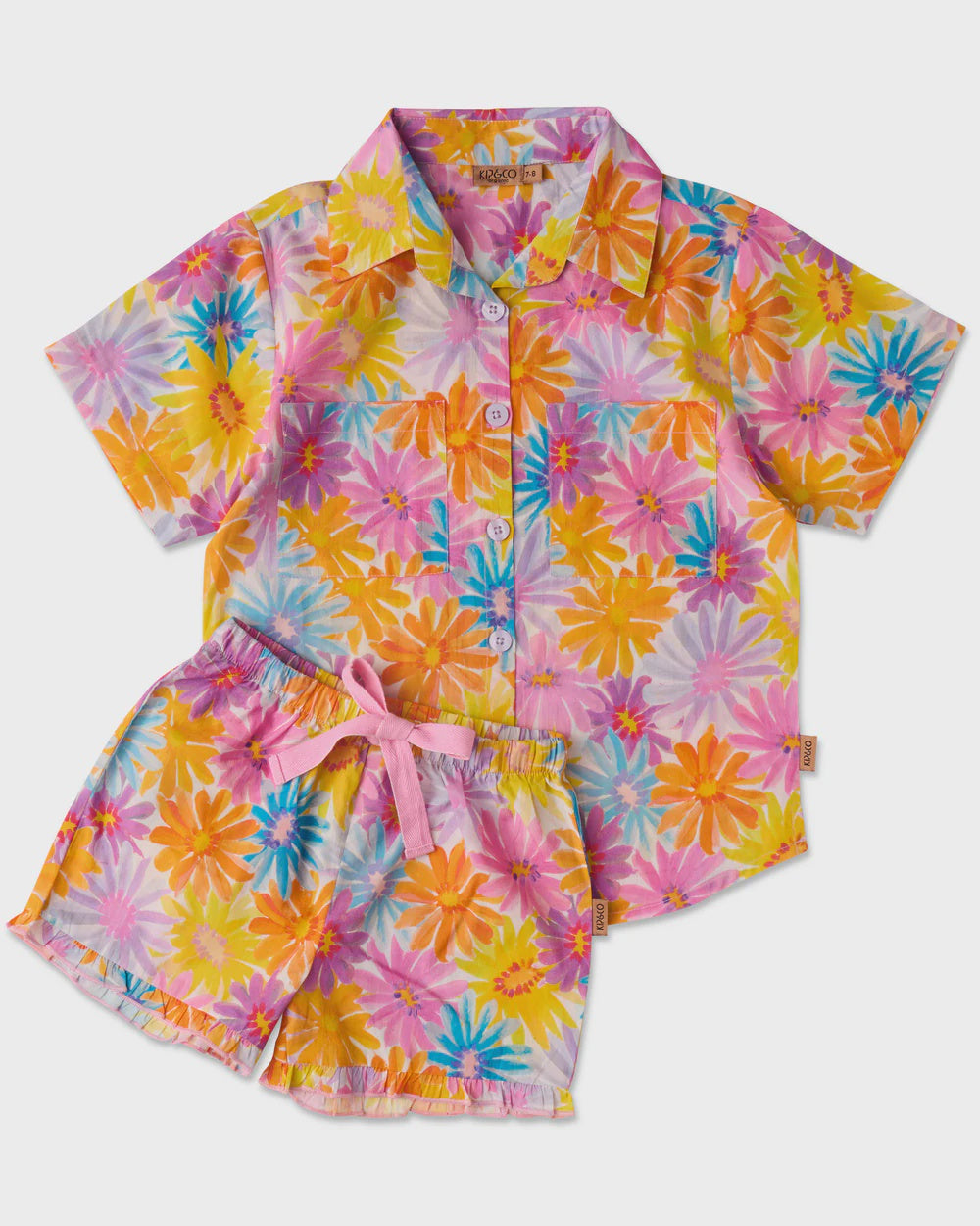 Kids Pyjama Shirt & Short - Petal Power