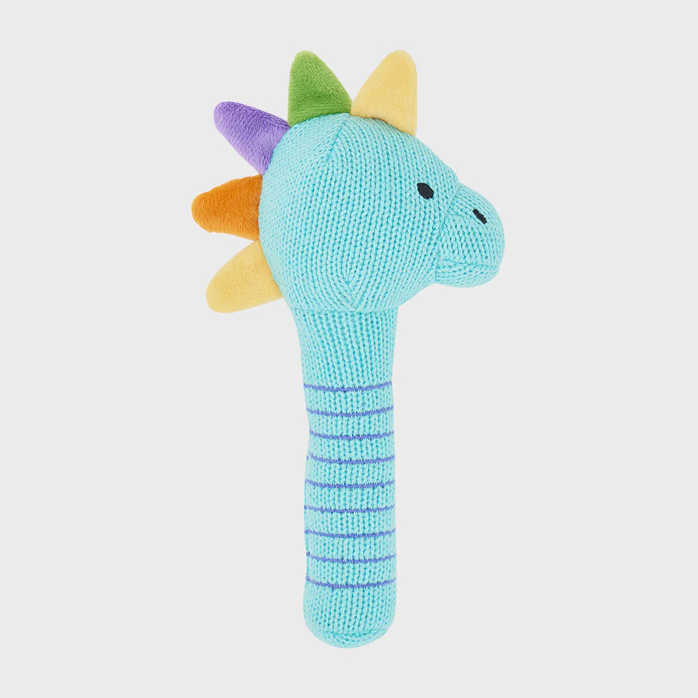 Knit Rattle - Dinosaur