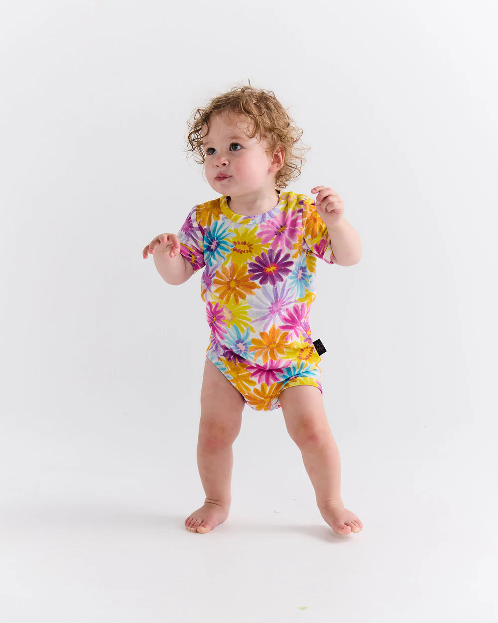 Baby Romper (Short Sleeve) - Petal Power