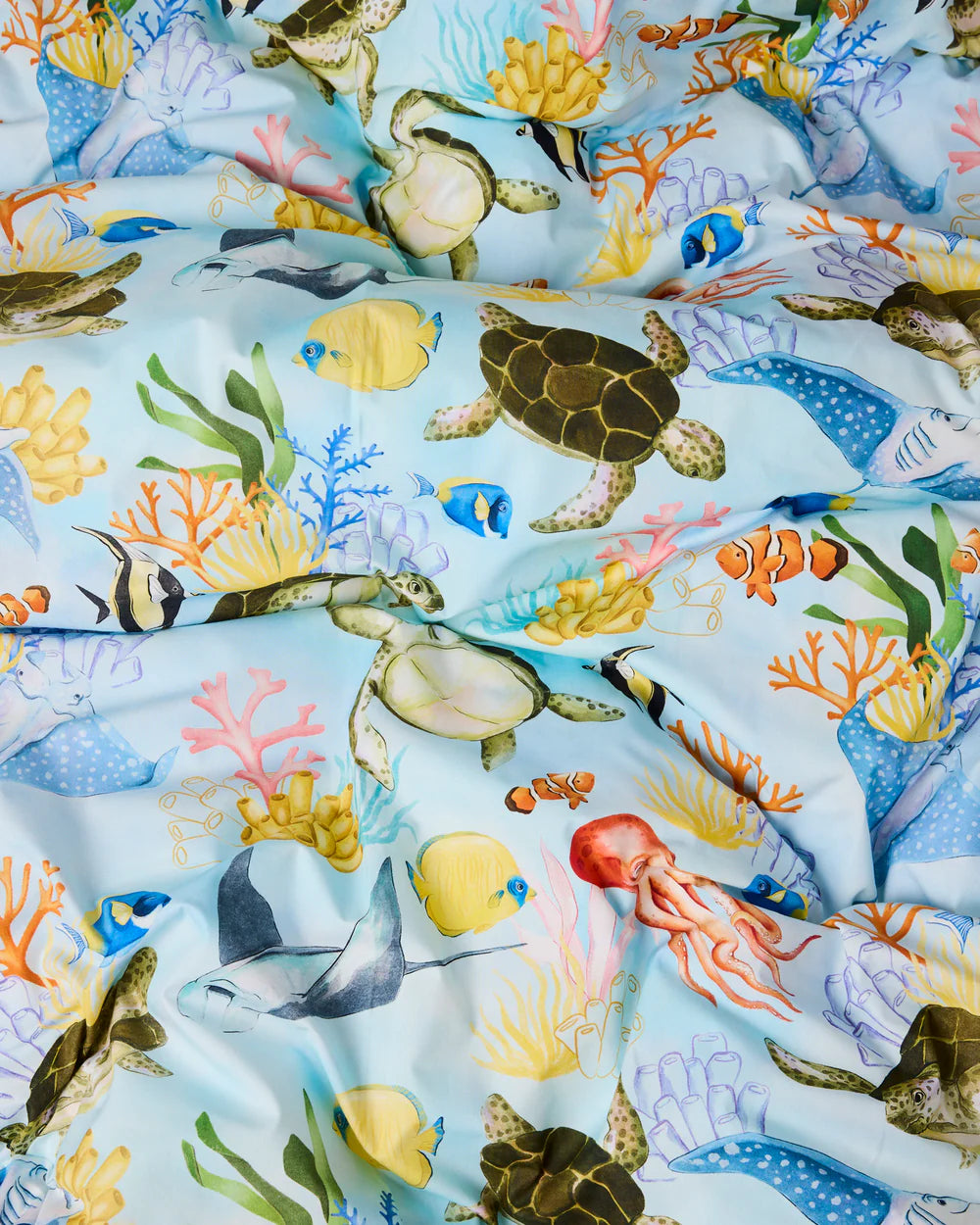 Cotton Quilt Cover - Reef Life