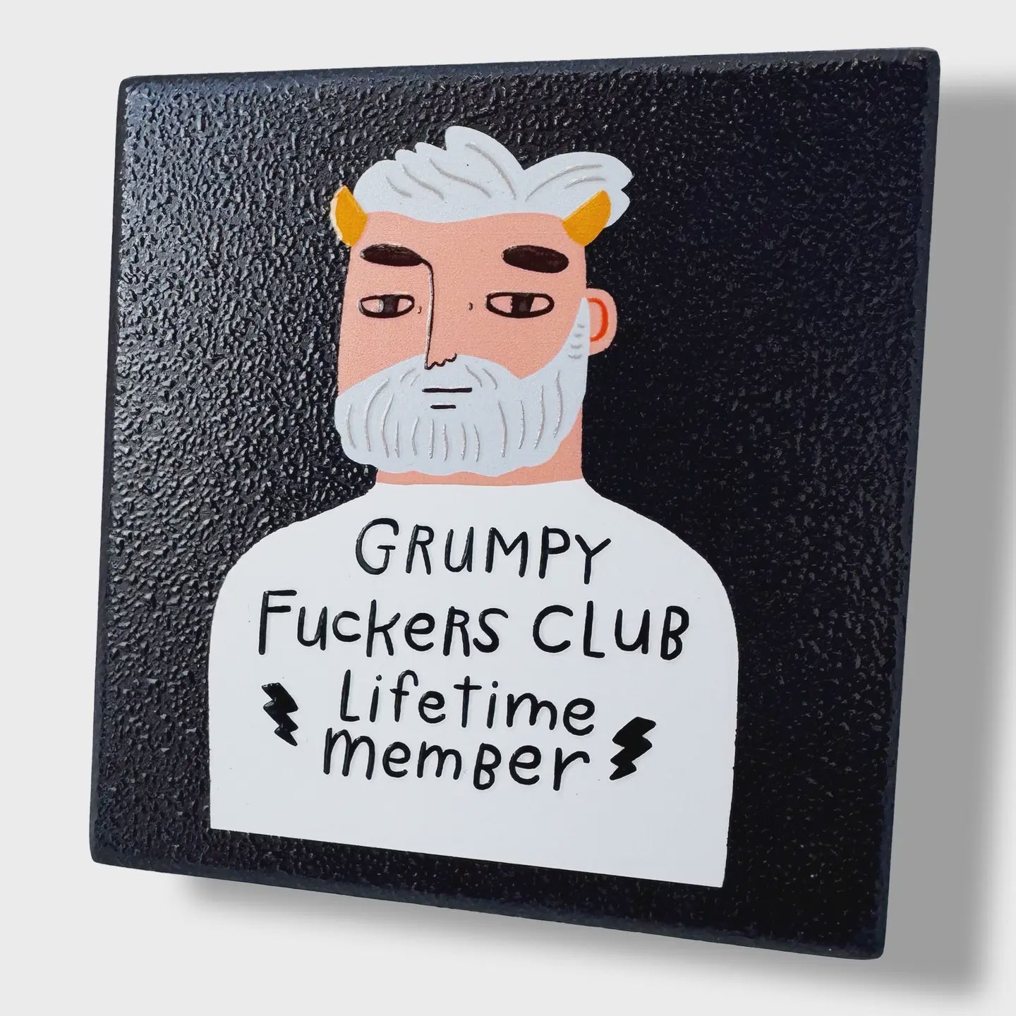 Ceramic Coaster - Grumpy Fuckers Club