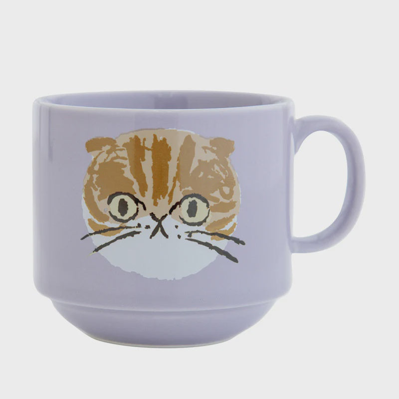 I Love Cat Mug - Lavender