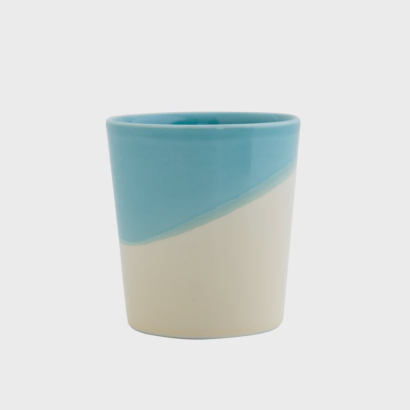 Porcelain Cup - Turquoise x Cream