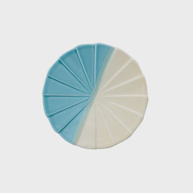 Small Plate - Turquoise x Cream