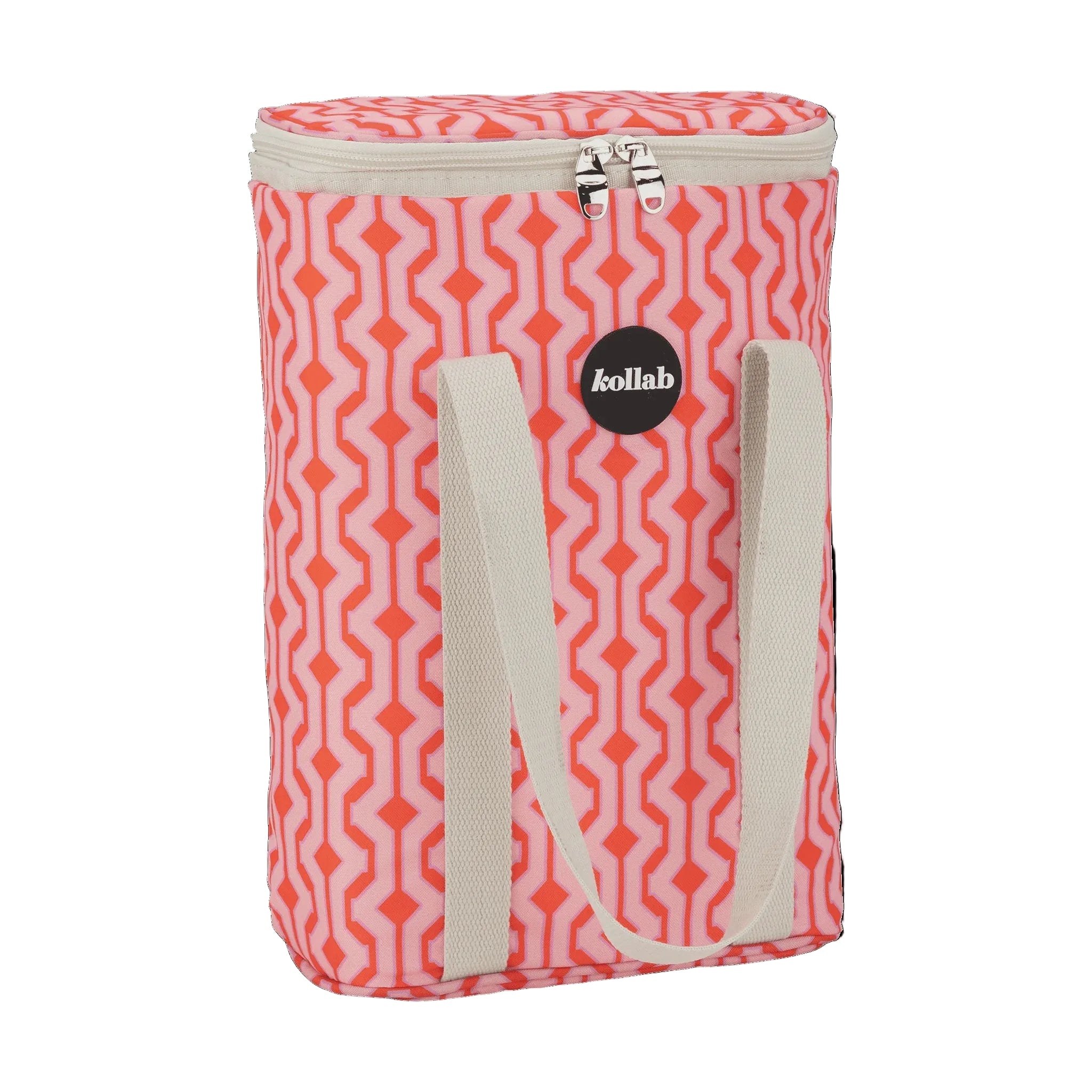 Wine Cooler Bag - Cherry Zig Zag
