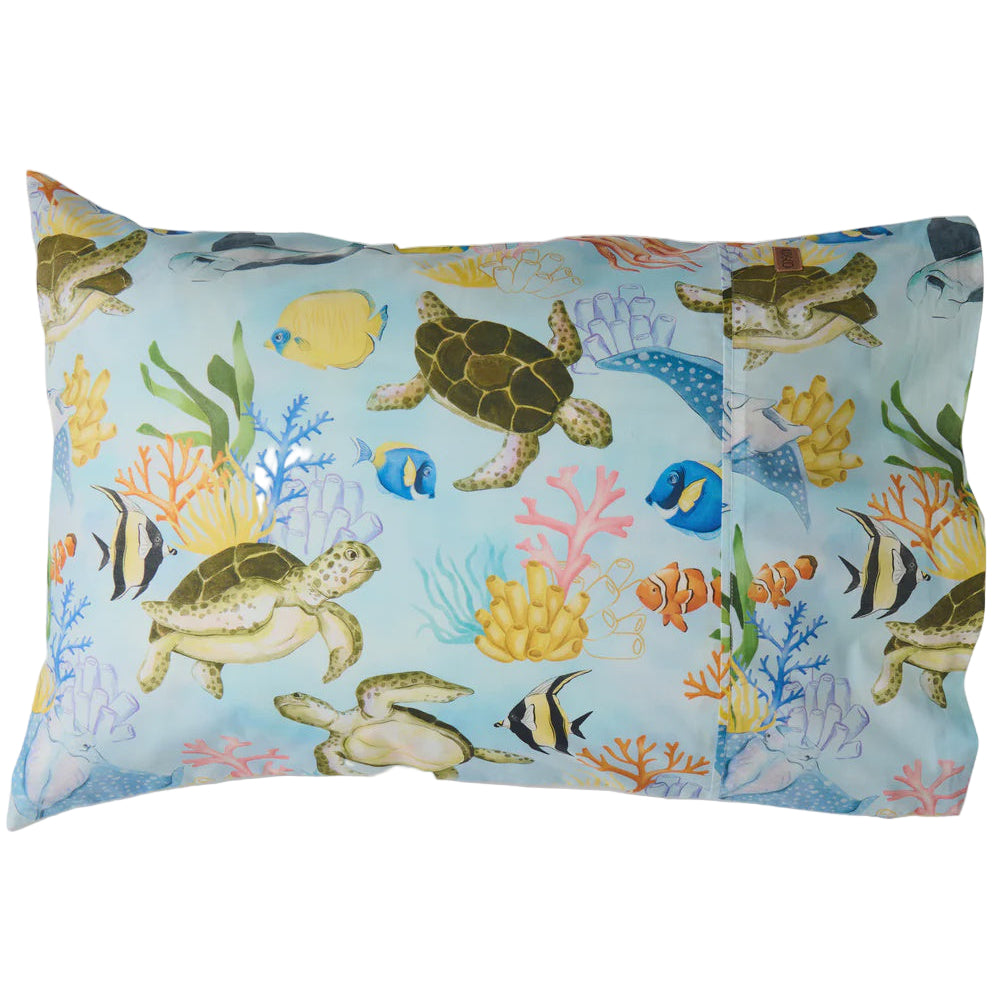 Cotton Pillowcase - Reef Life - 1P