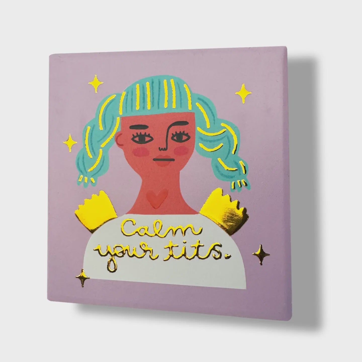 Ceramic Coaster - Calm Your Tits