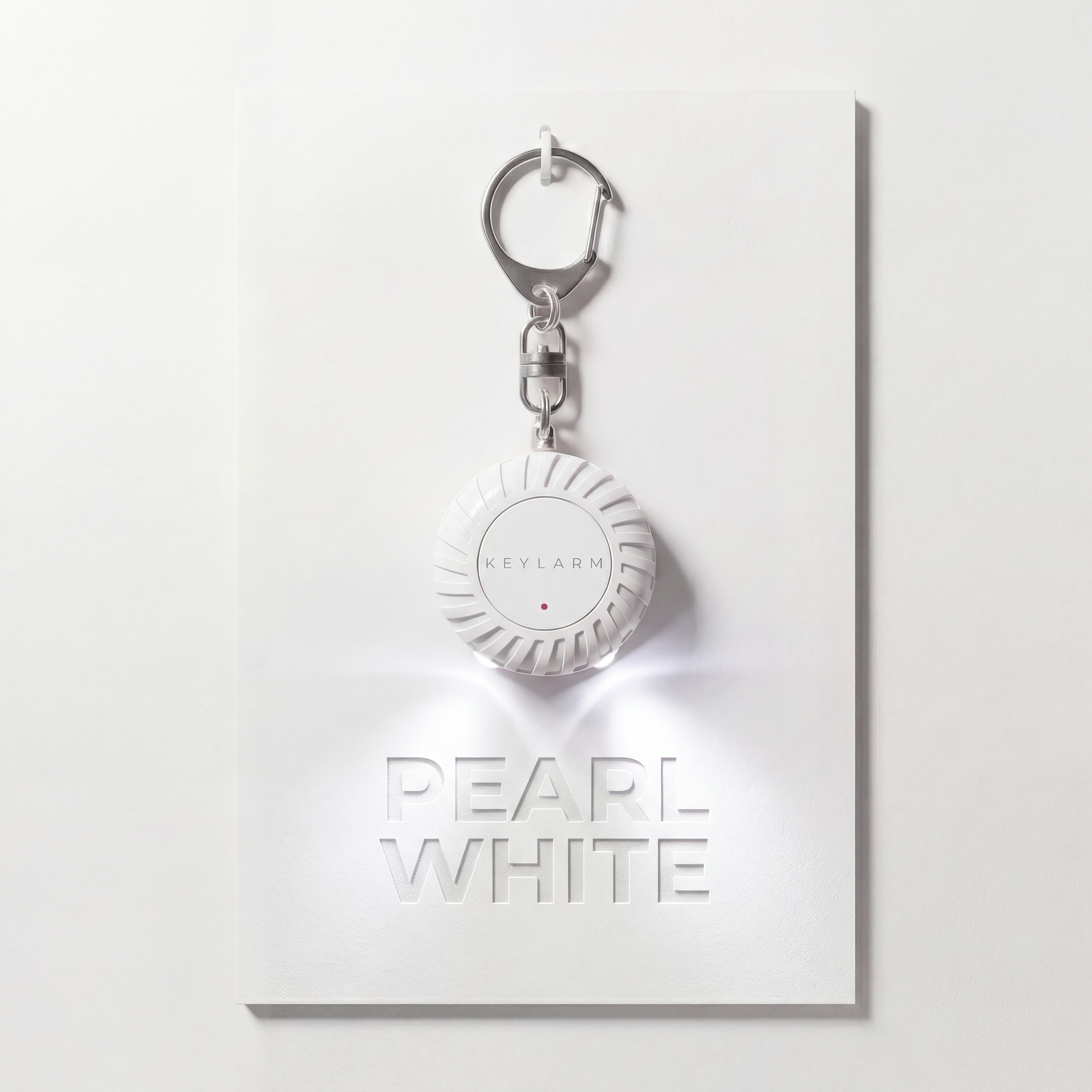 Keylarm Personal Safety Alarm and Light- White