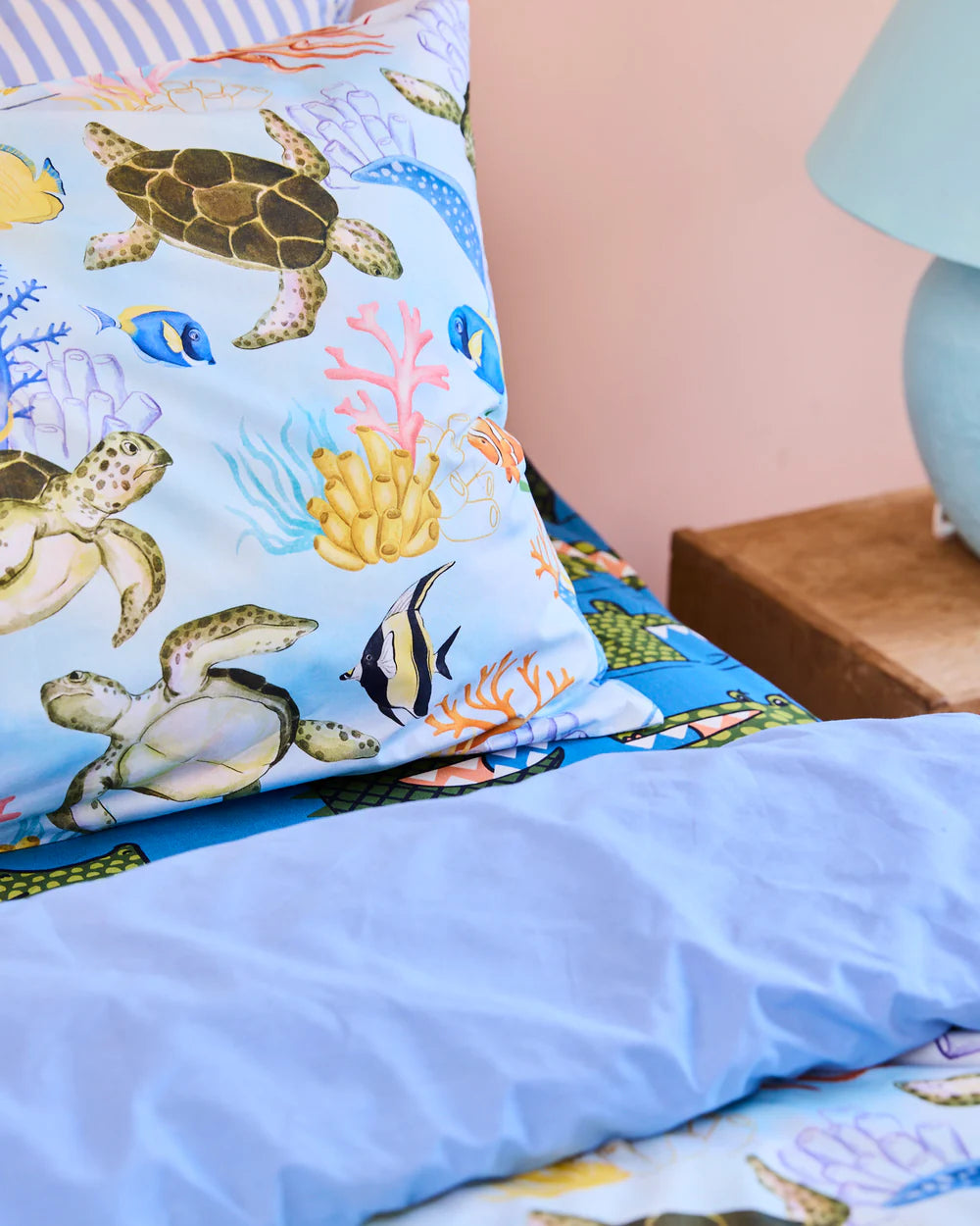 Cotton Pillowcase - Reef Life - 1P