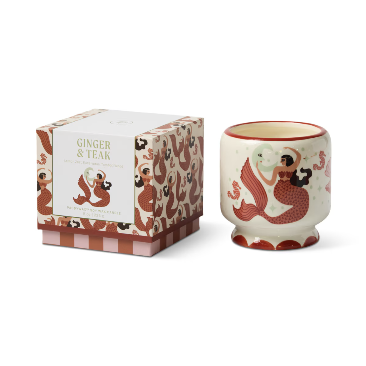 A Dopo Mermaid Ceramic Candle - Ginger & Teak