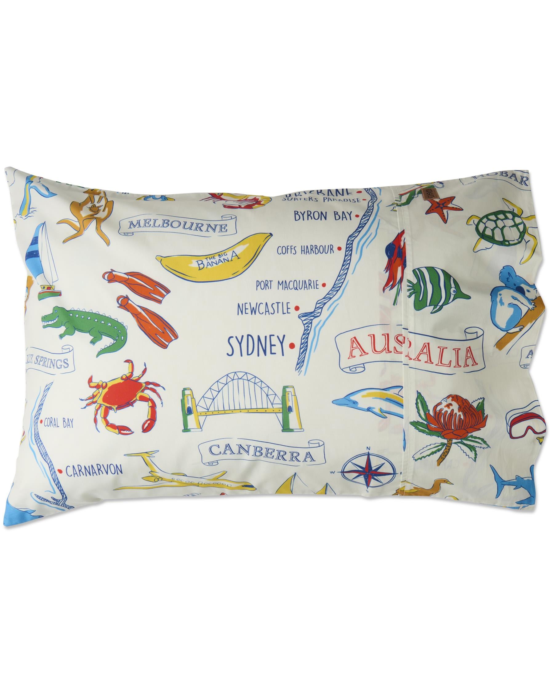 Cotton Pillowcase - Aussie Road Trip - 1P