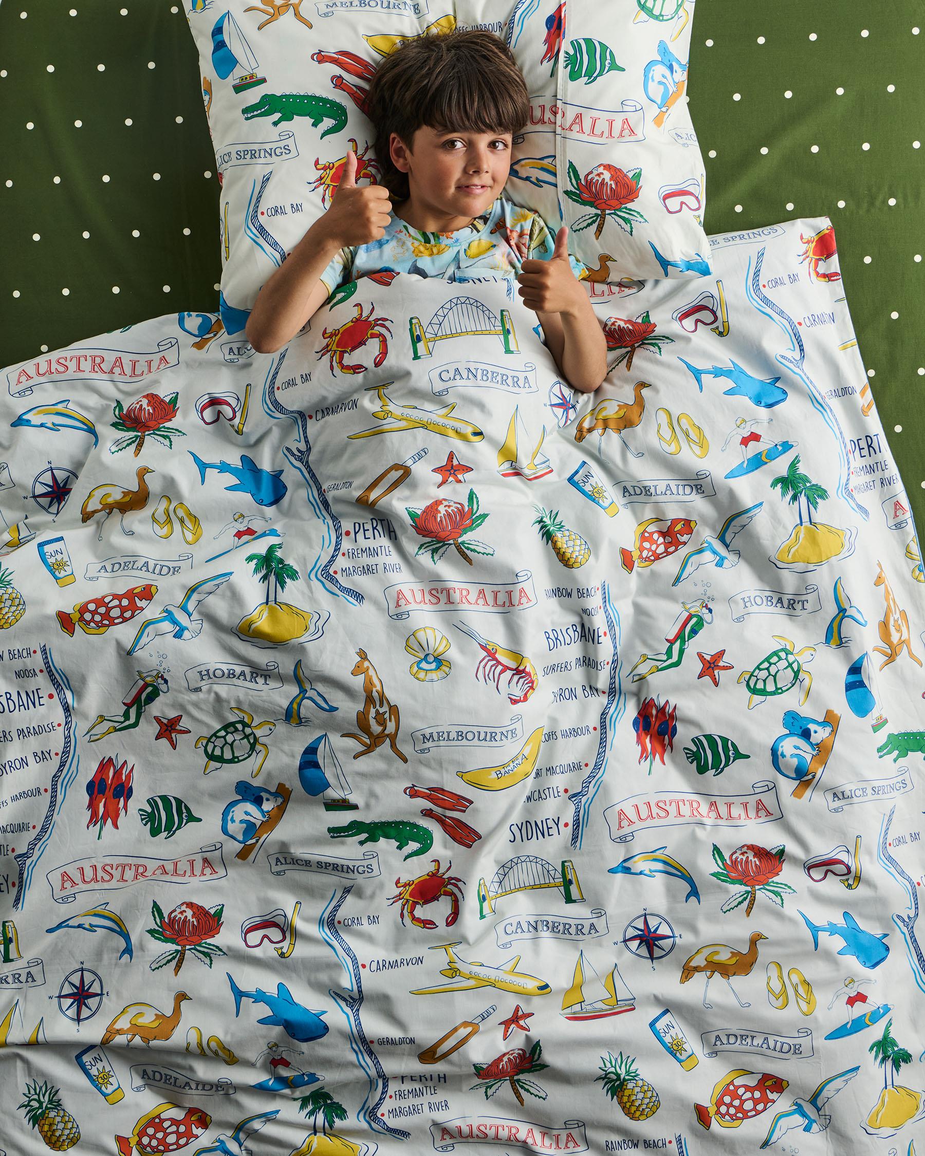 Cotton Quilt Cover - Aussie Road Trip