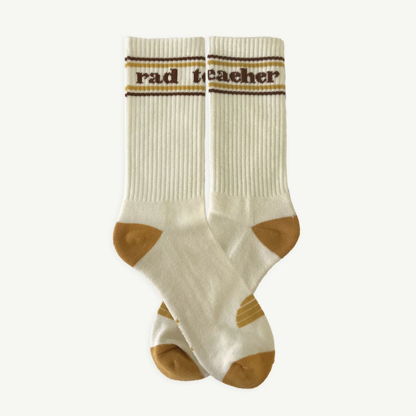 Crew Socks - Rad Teacher Natural