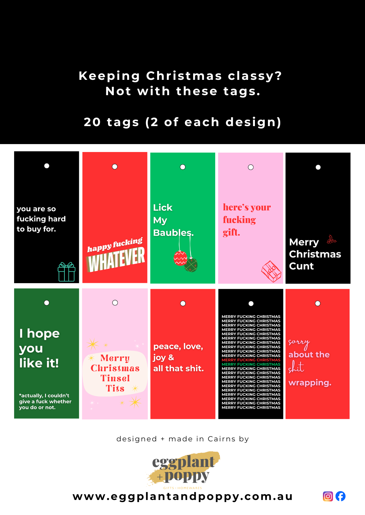 Christmas Gift Tags – The Sweary Pack