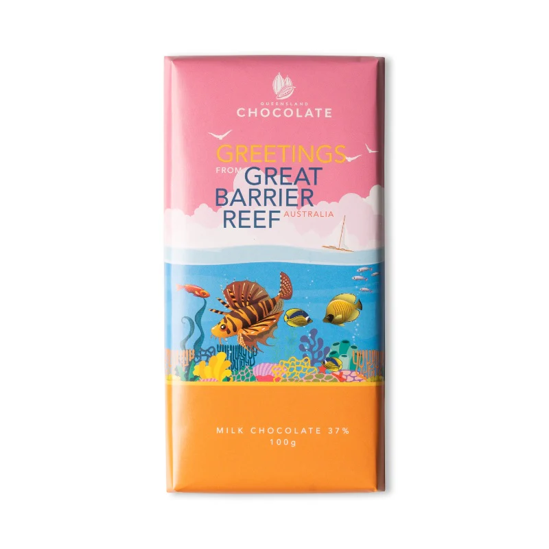 Greetings From Great Barrier Reef Milk Chocolate Bar