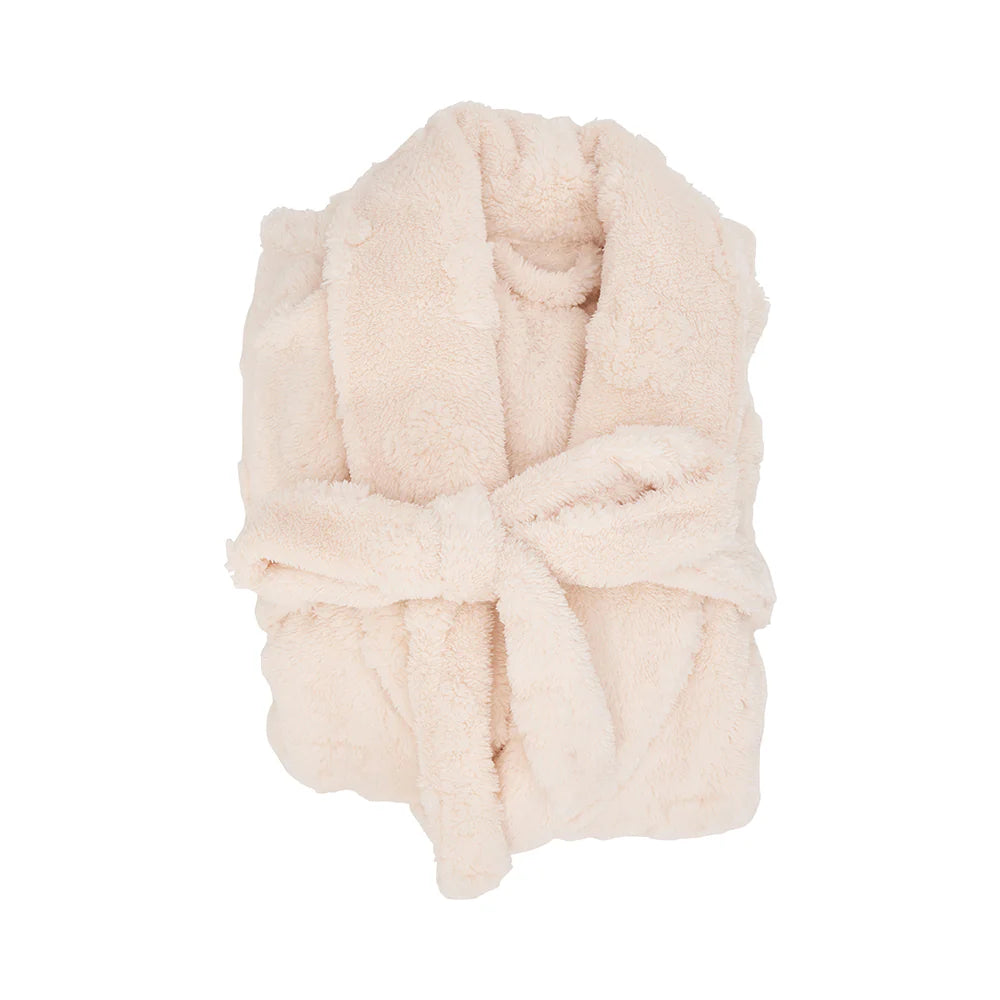 Bath Robe - Embossed Flower Cream