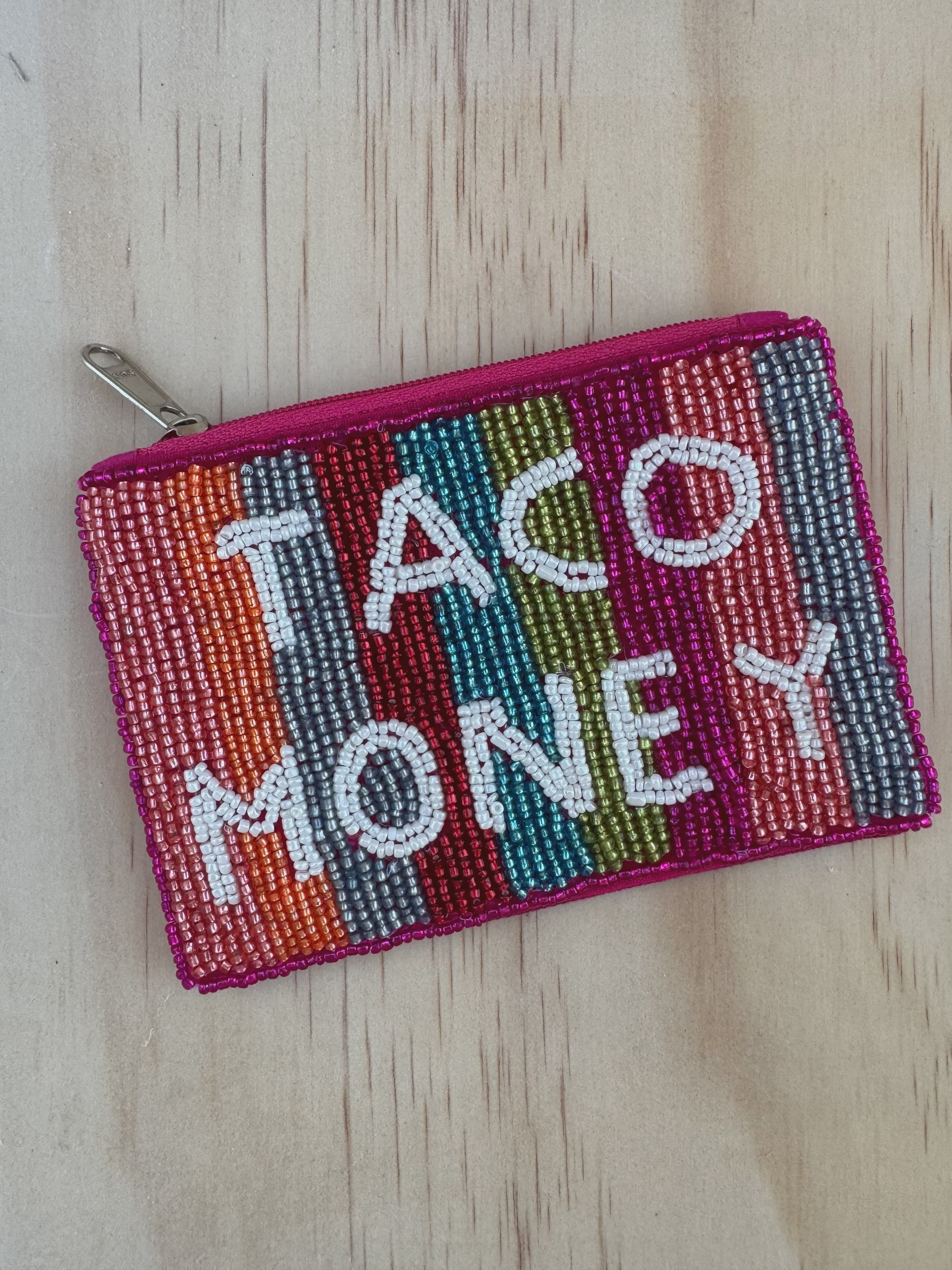 Beaded Coin Purse - Taco Money
