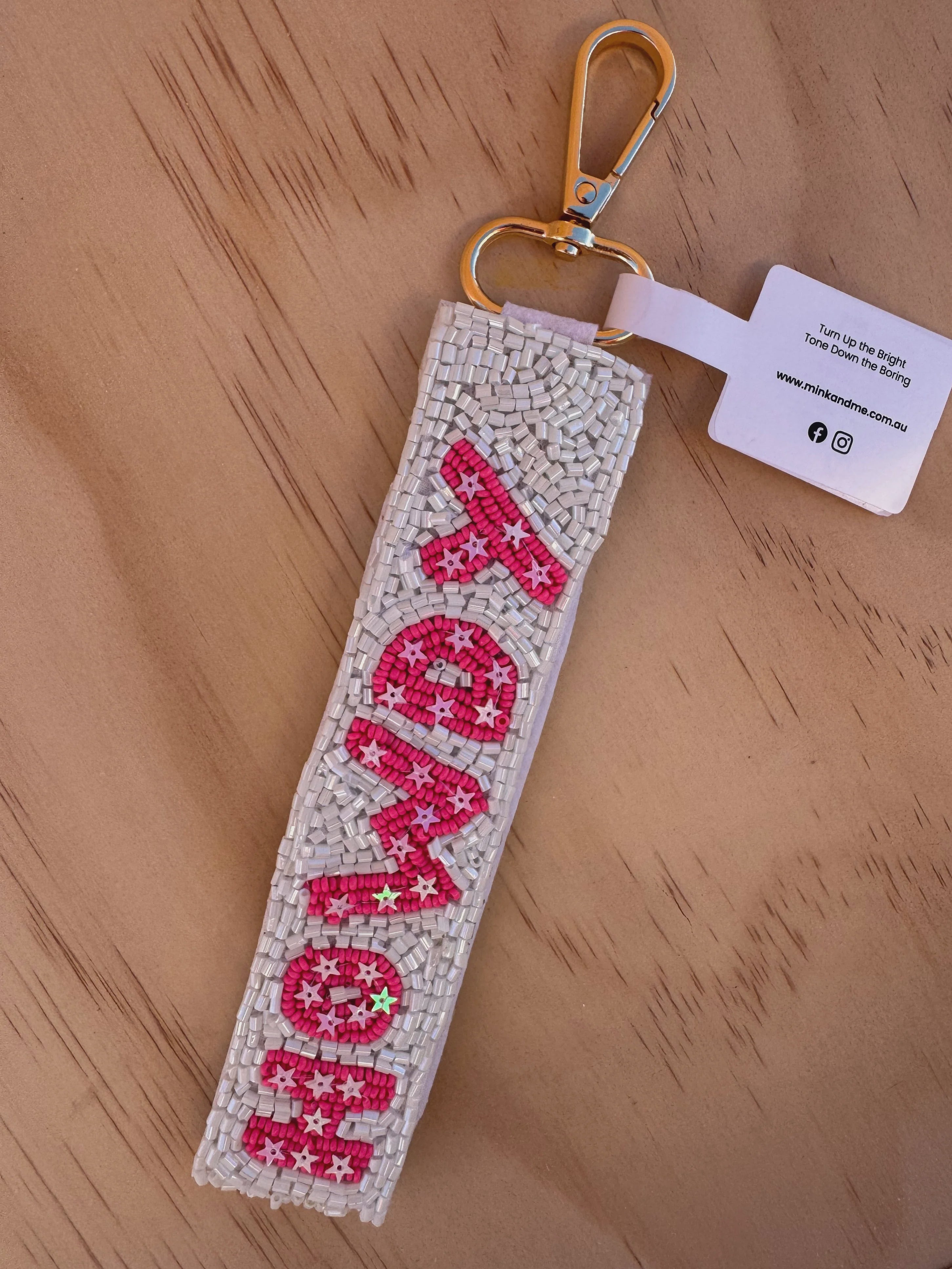 Beaded Keychain - Howdy