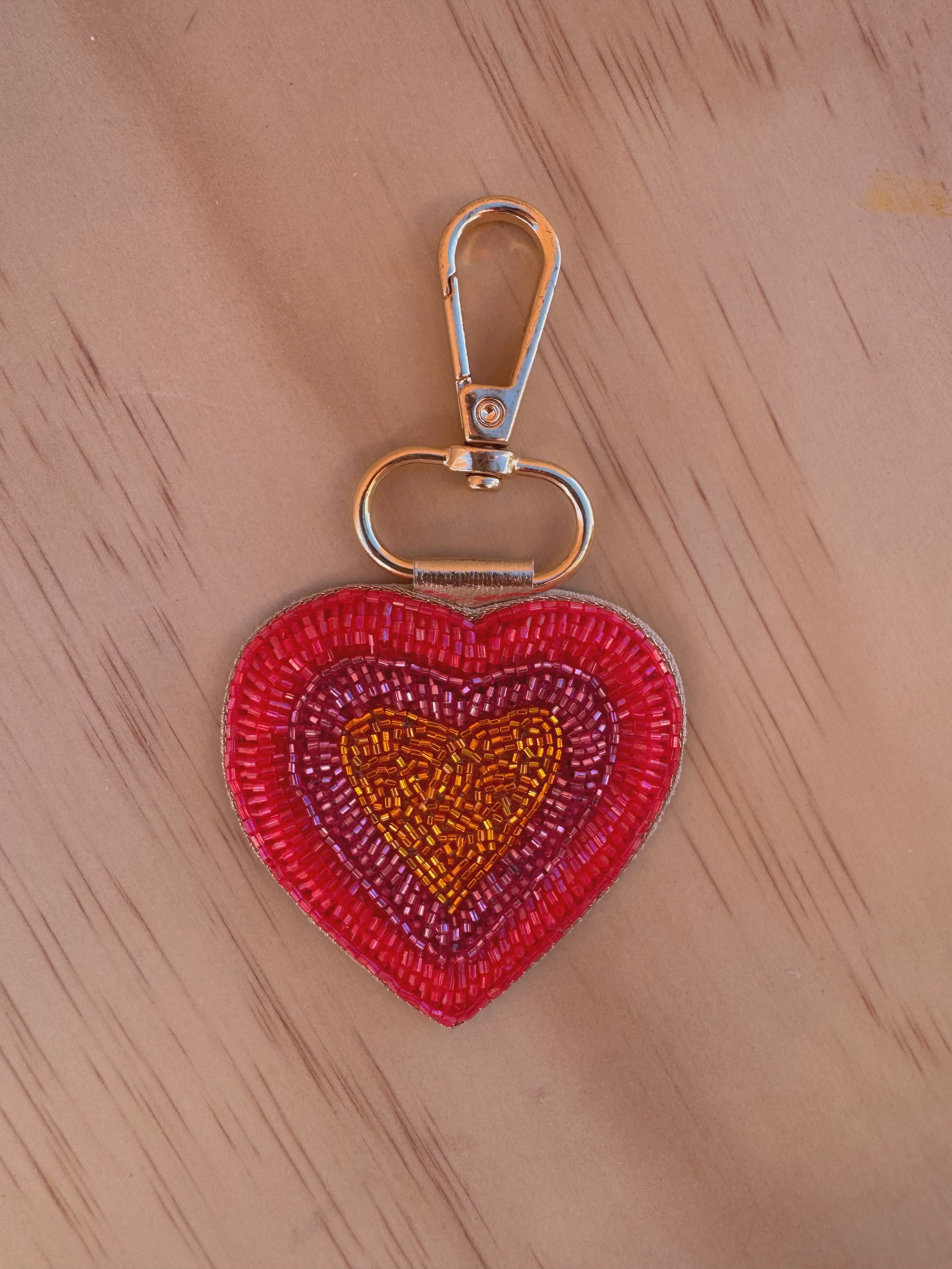 Beaded Keychain - Heart