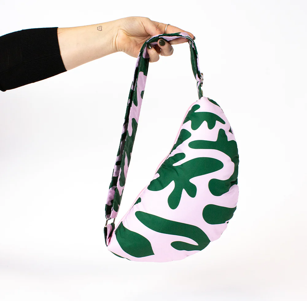 Puffy Slingy Bag - Pink & Green Dream