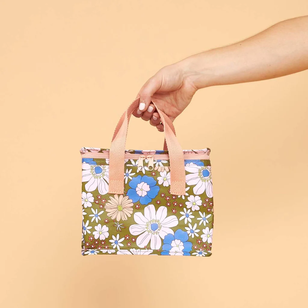Lunch Bag - Blue Flowers