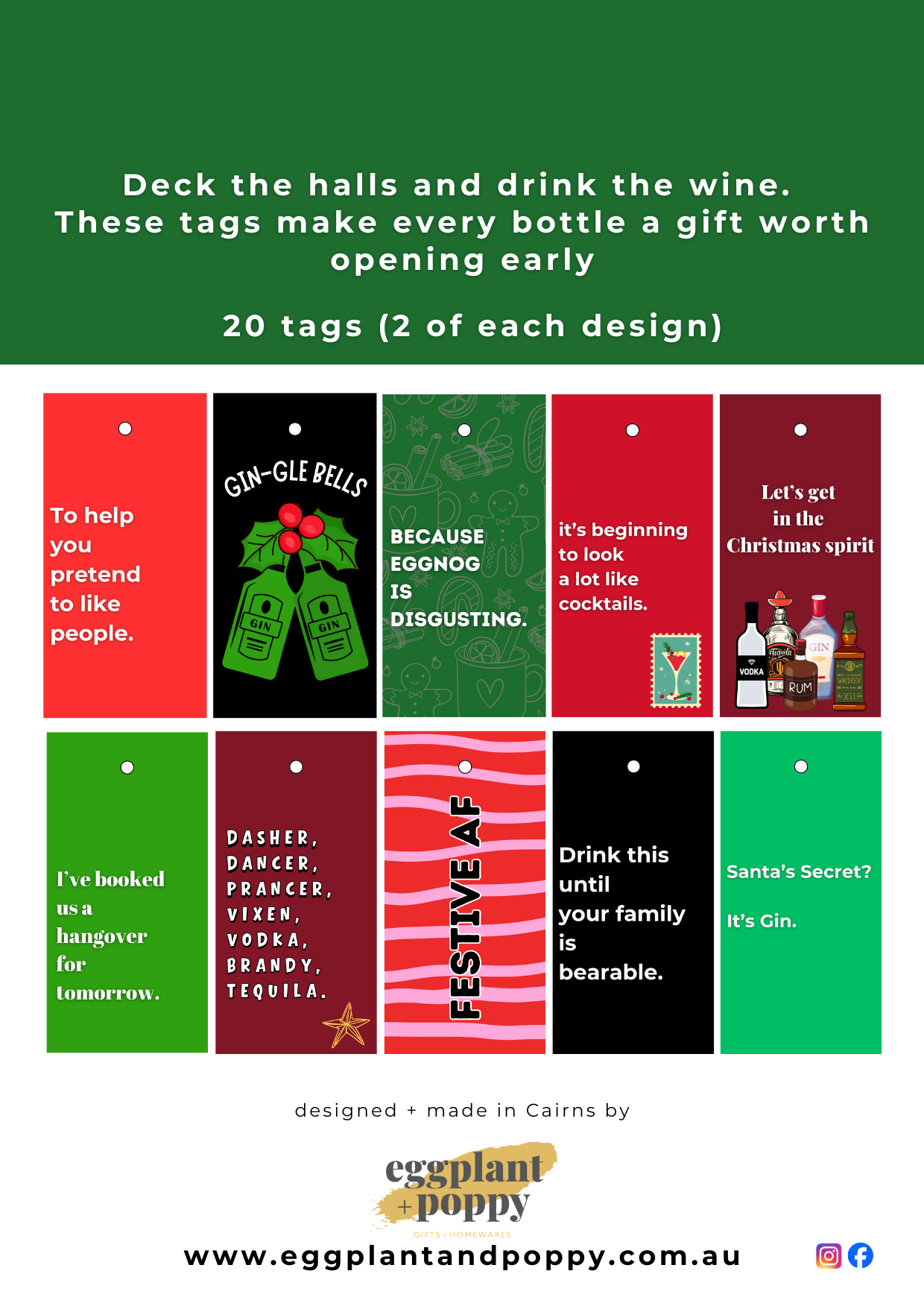Bottle Tags – Christmas